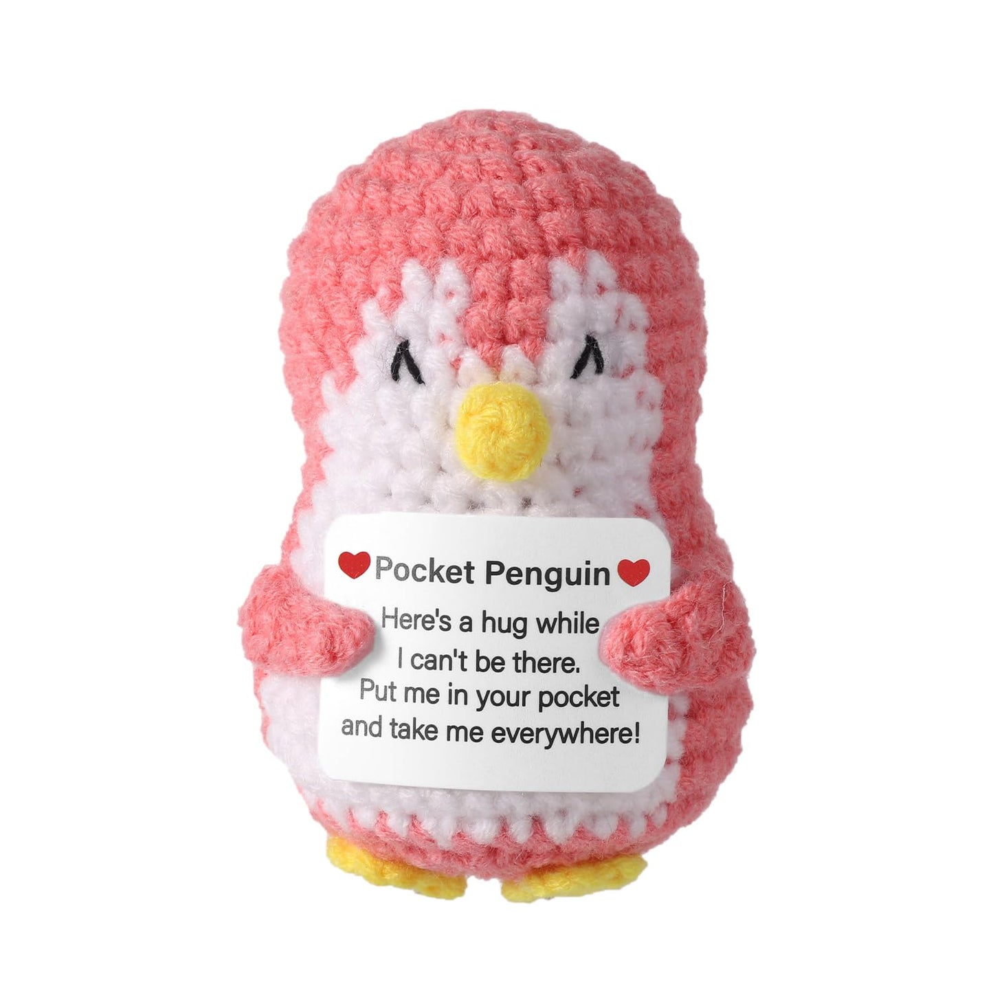 TOYMIS Lustiger Positiver Pinguin, Mini Niedlich Taschen Pinguin Puppe Emotionaler Unterstützungs-Pinguin