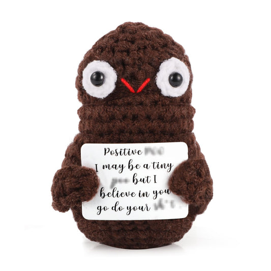 TOYMIS Mini Positive Life Potato Pocket Hug, 8,5cm Interessante Gestrickte Woll Kartoffel Puppe Kreative Niedliche Inspirierende Kartoffel Puppe